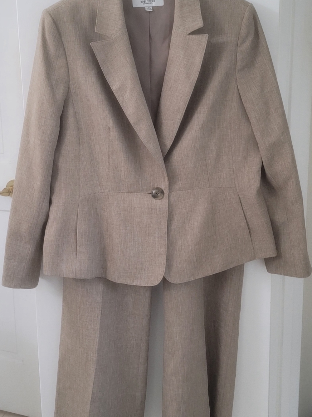 Jones Studio Taupe Women's Pant Suit